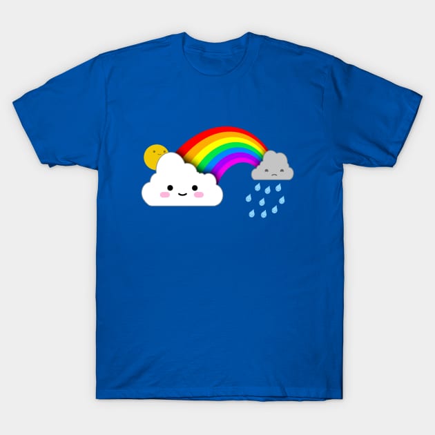 Super Cute Clouds and Rainbow T-Shirt by robotface